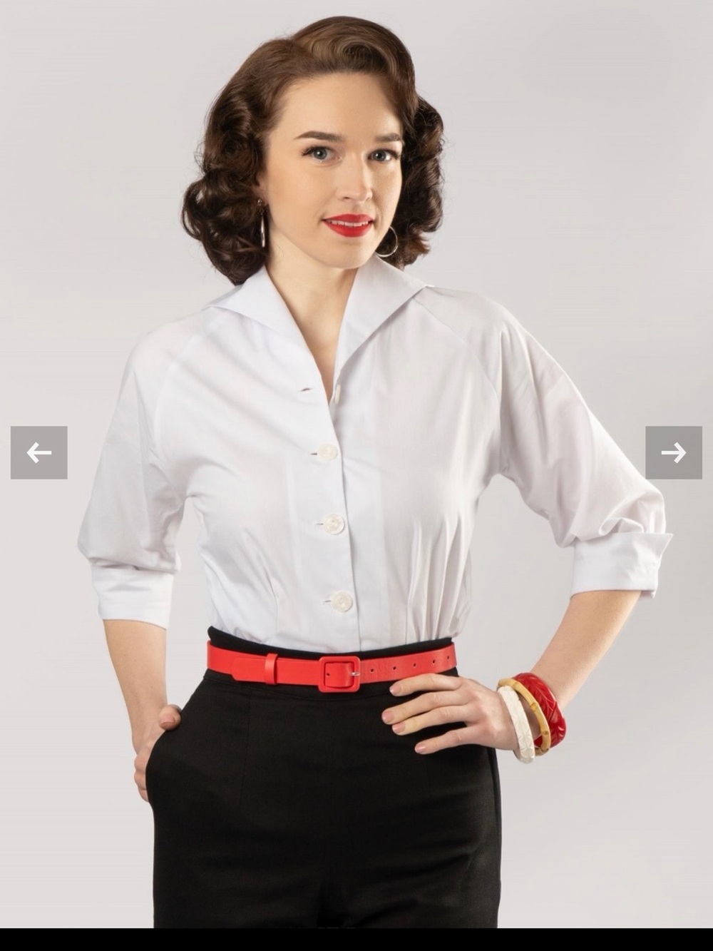 Vivien of Holloway white raglan blouse sz UK 12 / US M